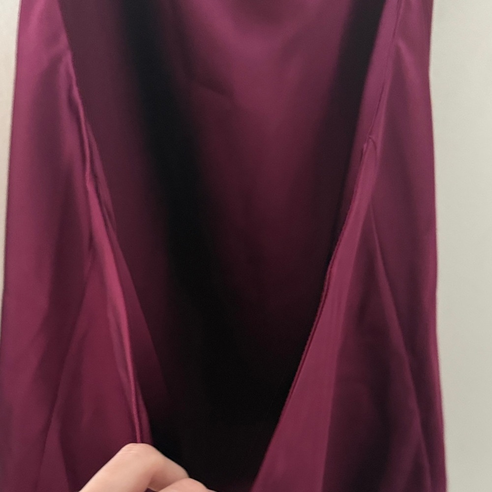 Women’s Sleeveless Halter Dress in Burgundy - Picture 3 of 3